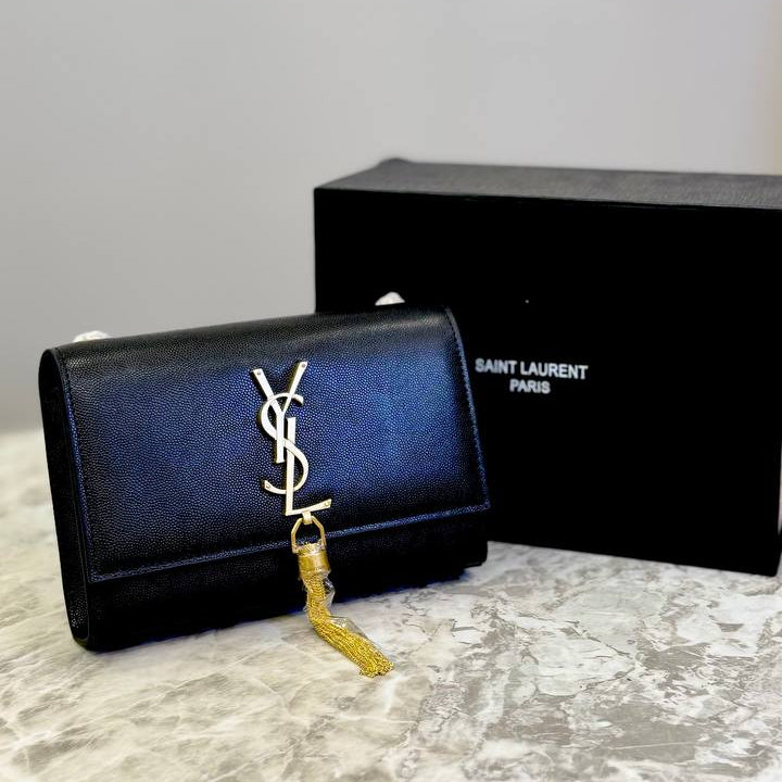 Y.S.L Red Chain Tassel Bag with Gold-Tone Hardware ❤️✨