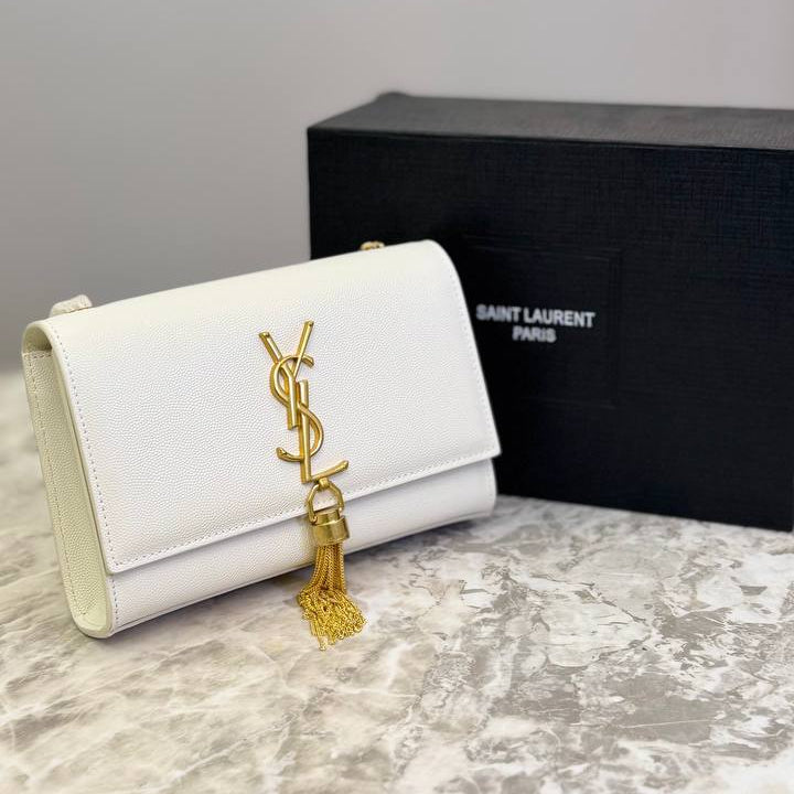 Y.S.L Red Chain Tassel Bag with Gold-Tone Hardware ❤️✨
