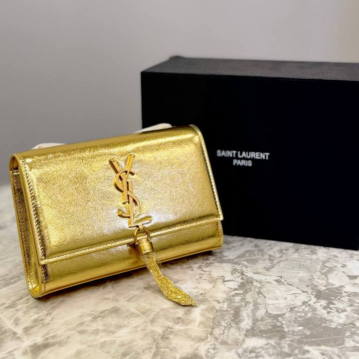 Y.S.L Red Chain Tassel Bag with Gold-Tone Hardware ❤️✨