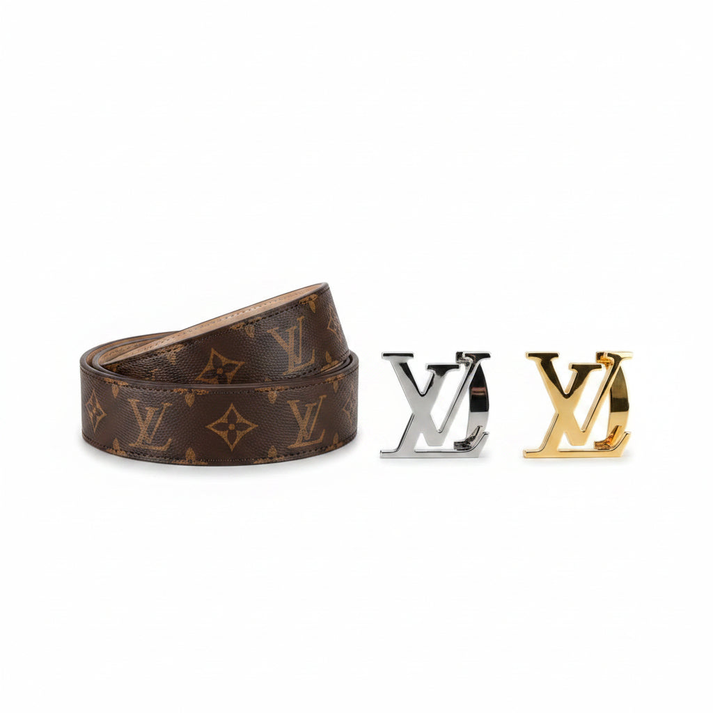 Louis Vuitton Monogram Belt Set with Interchangeable Buckles 🤎✨