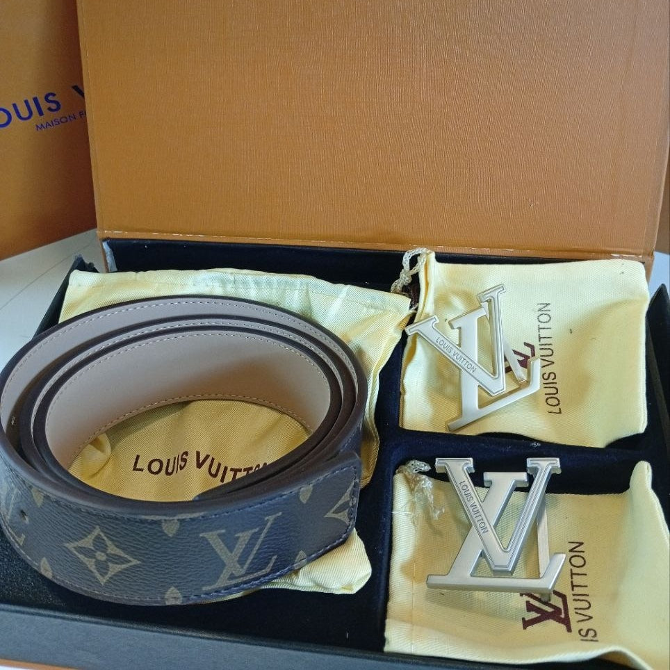 Louis Vuitton Monogram Belt Set with Interchangeable Buckles 🤎✨