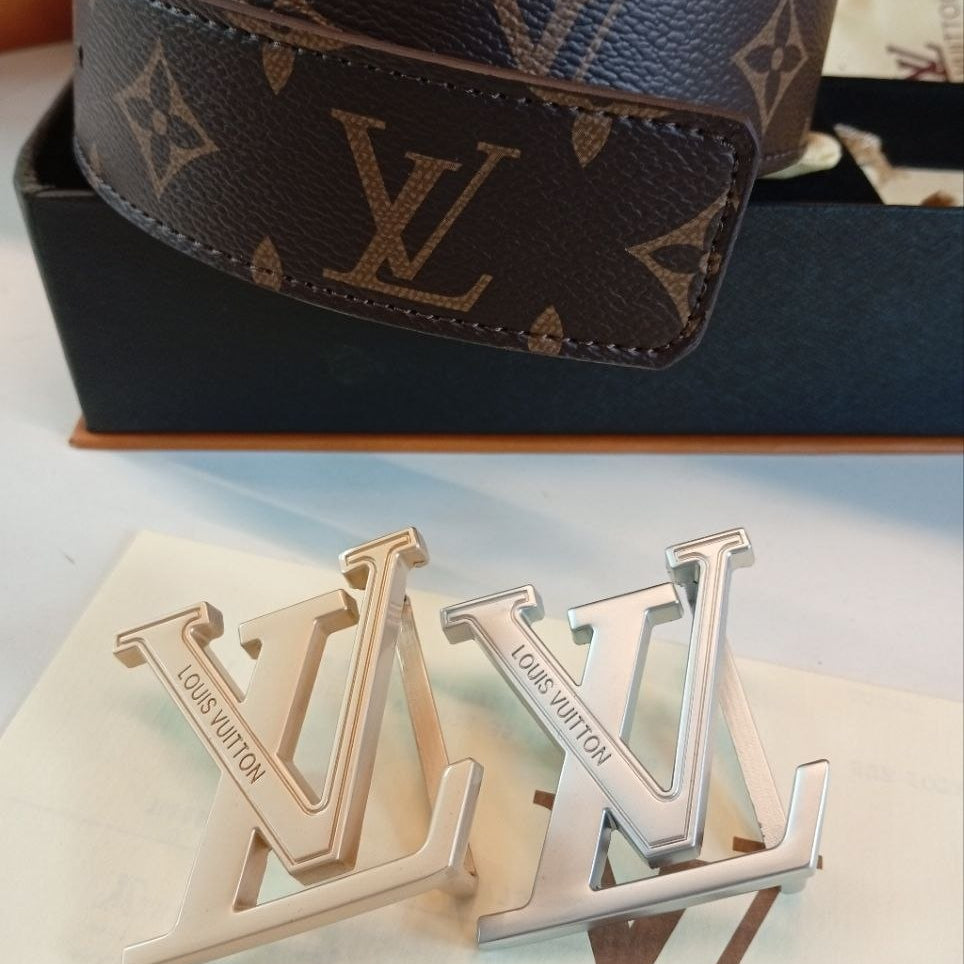 Louis Vuitton Monogram Belt Set with Interchangeable Buckles 🤎✨
