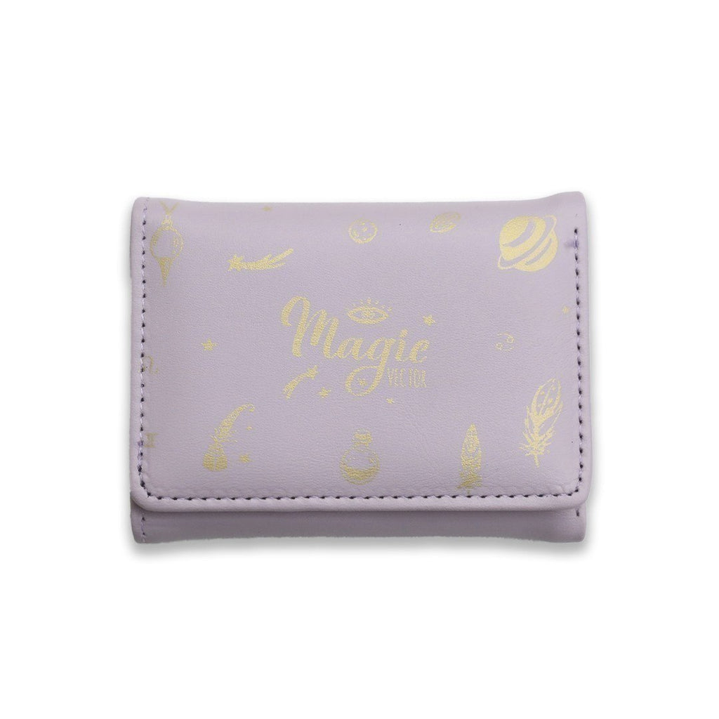 Magic Vector Tri-Fold Wallet in Celestial Lavender Faux Leather ✨🌙