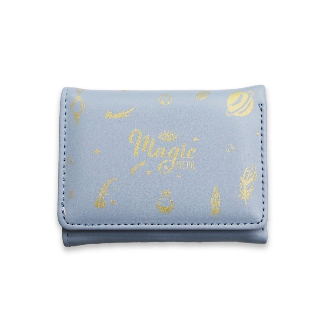 Magic Vector Tri-Fold Wallet in Celestial Lavender Faux Leather ✨🌙