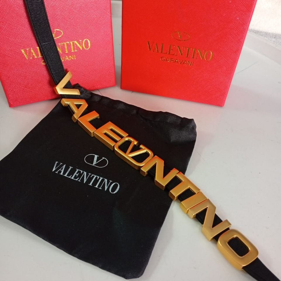 Valentino Garavani Logo Belt with Gold Tone Hardware ✨👜