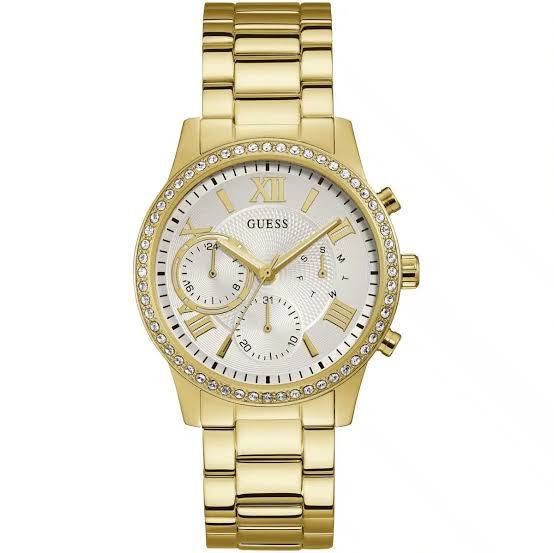 Guess Crystal Embellished Rose Gold Tone Multi-Function Watch ✨⌚