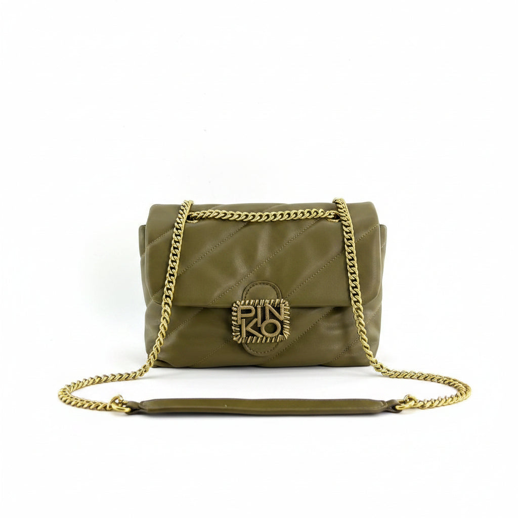 Pinko Quilted Shoulder Bag with Gold Chain Detail ✨👜