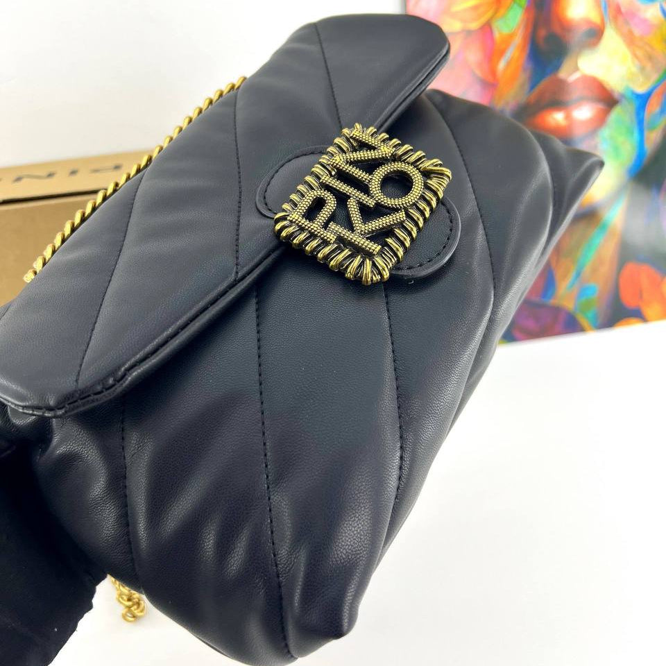 Pinko Quilted Shoulder Bag with Gold Chain Detail ✨👜
