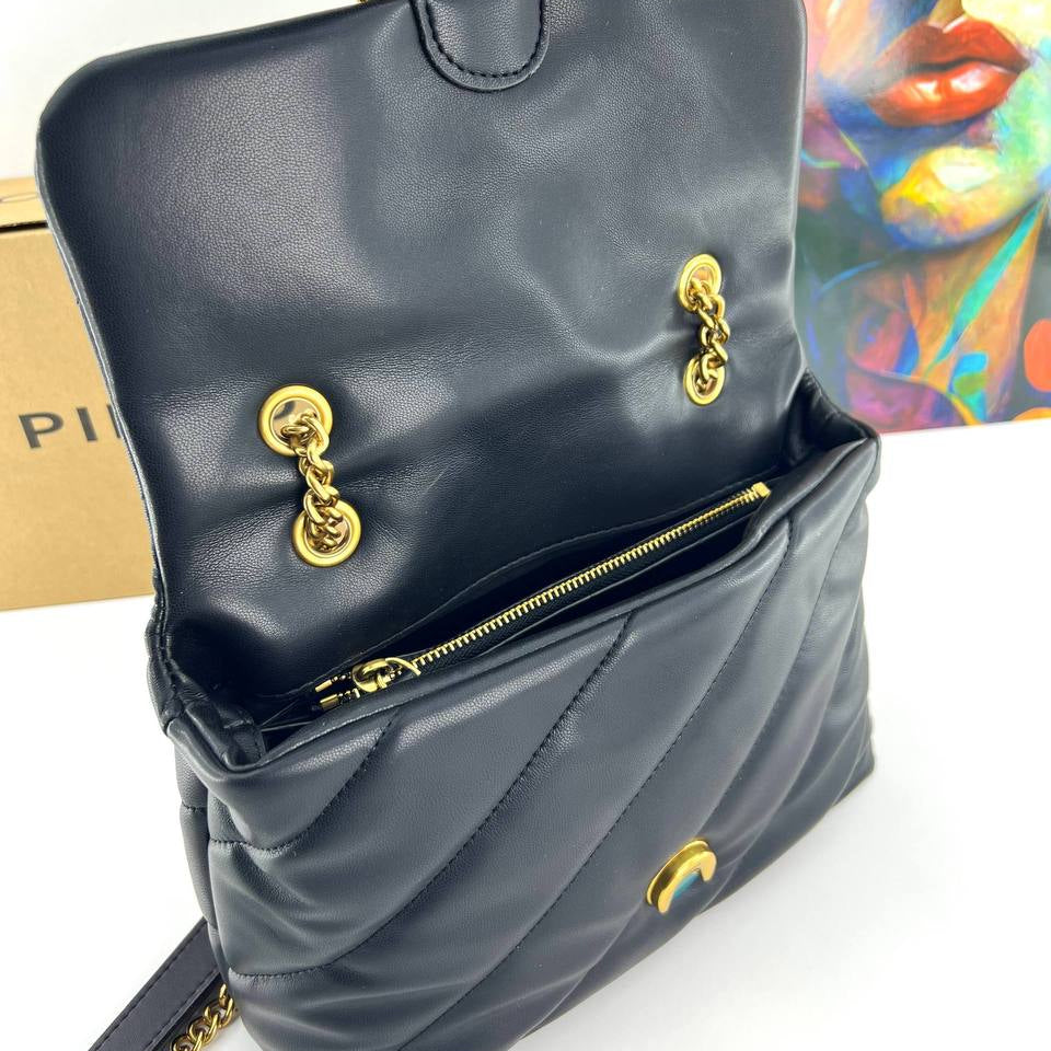 Pinko Quilted Shoulder Bag with Gold Chain Detail ✨👜