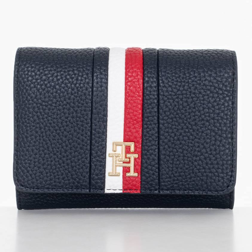 Tommy Hilfiger Iconic Stripe Women's Wallet with Gold TH Logo 👛✨