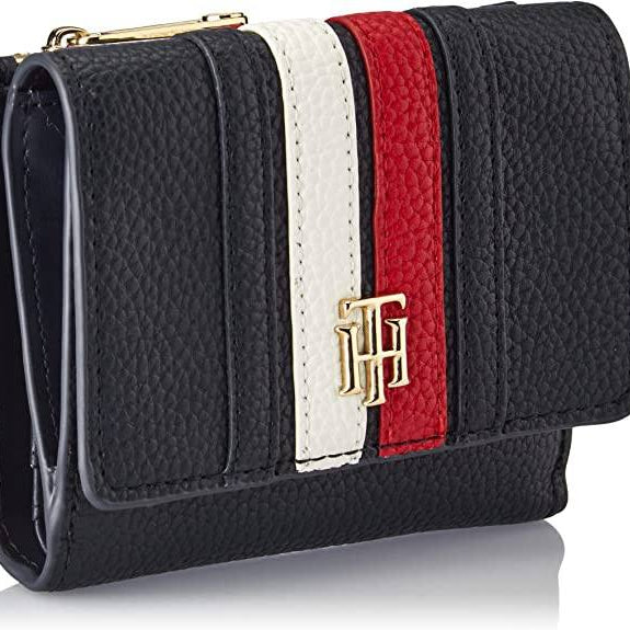 Tommy Hilfiger Iconic Stripe Women's Wallet with Gold TH Logo 👛✨