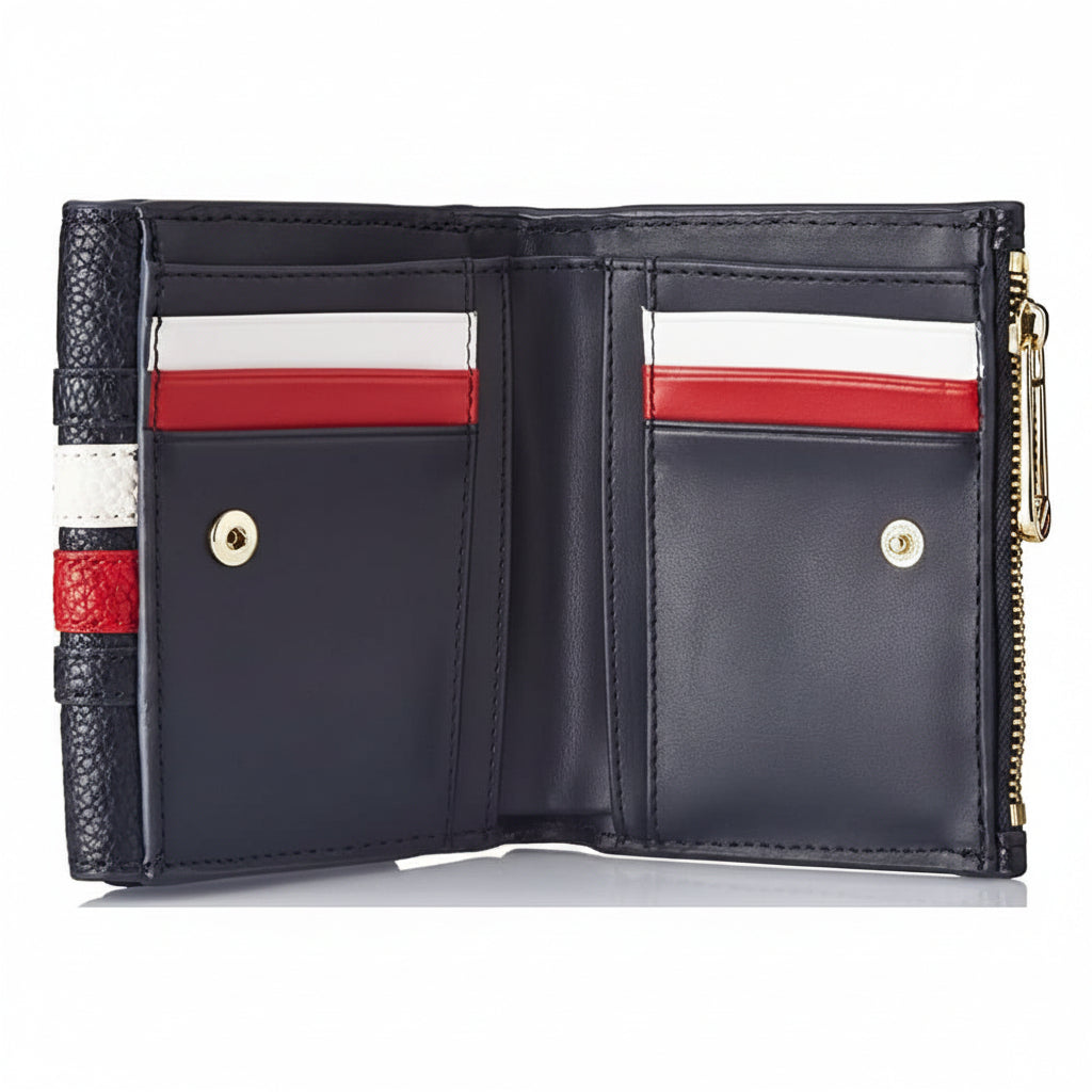 Tommy Hilfiger Iconic Stripe Women's Wallet with Gold TH Logo 👛✨