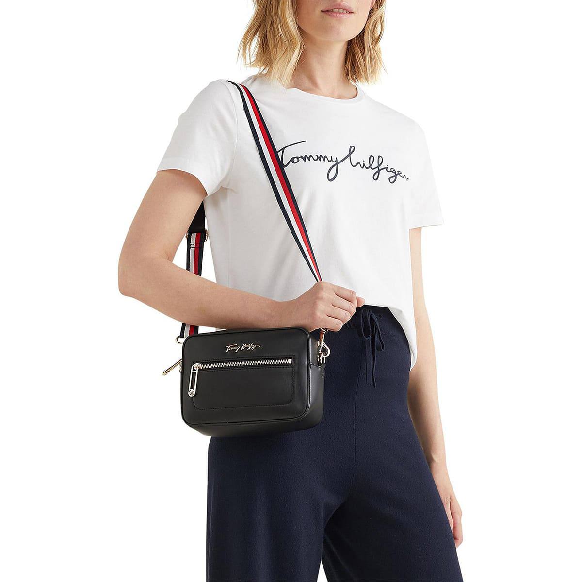 Tommy Hilfiger Signature Logo Crossbody Bag with Gold Hardware 👜✨