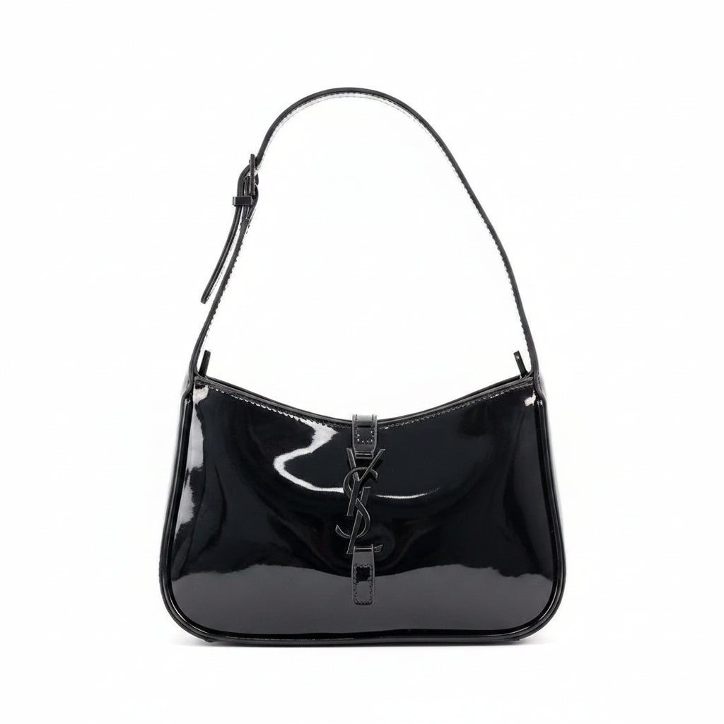 Saint Laurent Patent Leather Shoulder Bag in Black ✨👜
