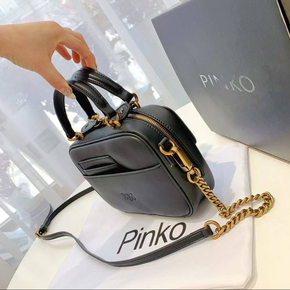 Pinko Black Crossbody Bag with Signature Gold Chain Detail ✨👜