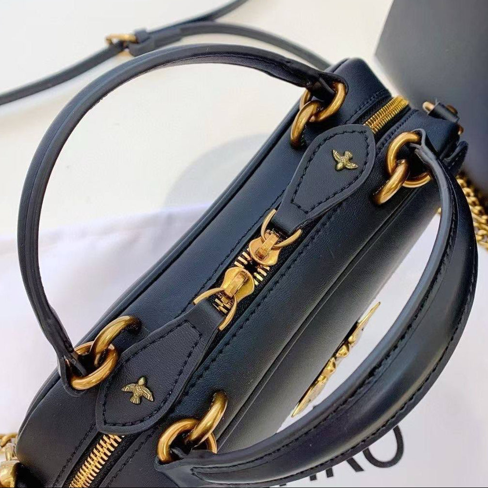 Pinko Black Crossbody Bag with Signature Gold Chain Detail ✨👜