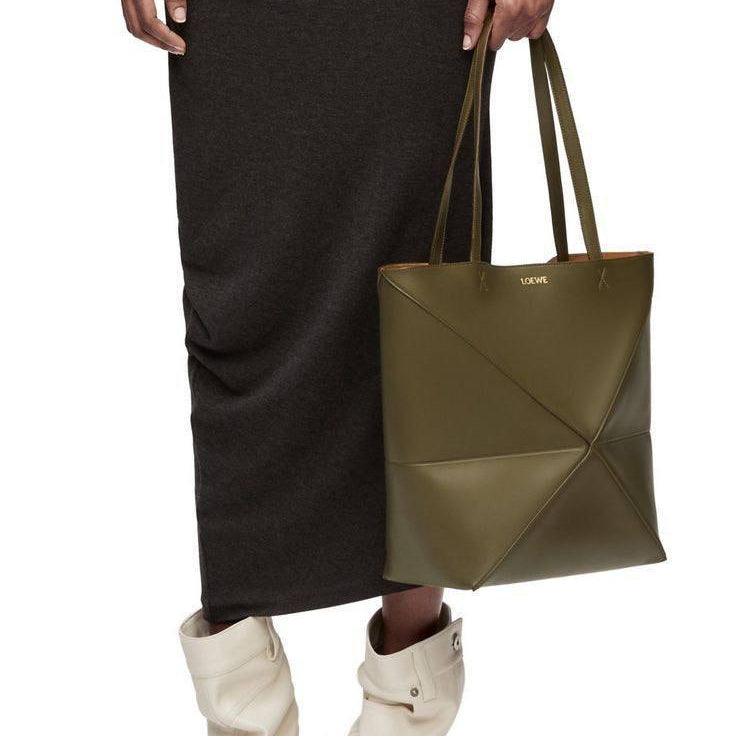 Loewe Small Leather Structured Bucket Bag in Black