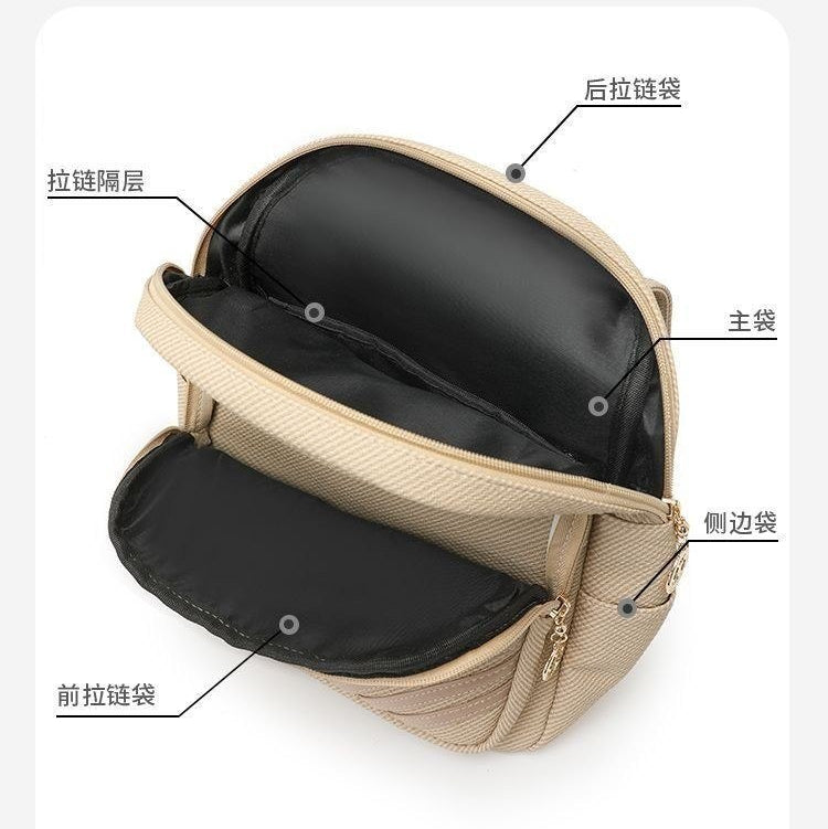 Jingpindaishu Tassel Accent PU Leather Versatile Backpack