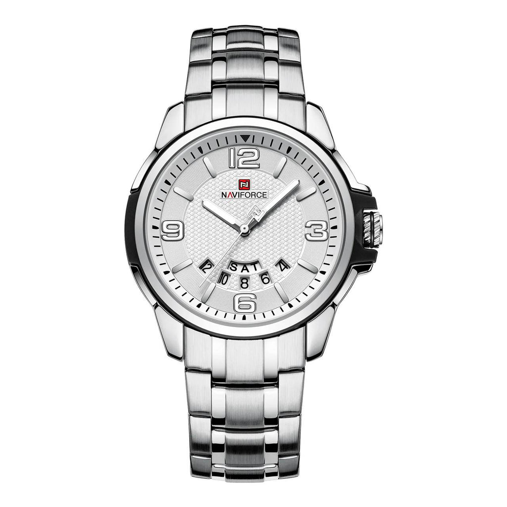 NAVIFORCE Stainless Steel Analog Watch with Textured Dial