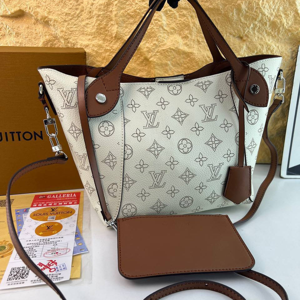 Monogram Pattern Tote Bag with Detachable Pouch