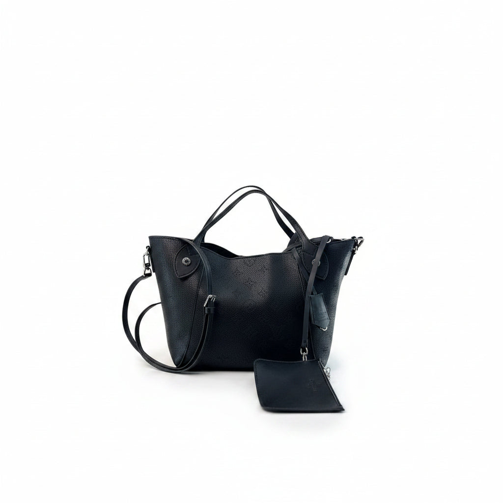 Monogram Pattern Tote Bag with Detachable Pouch