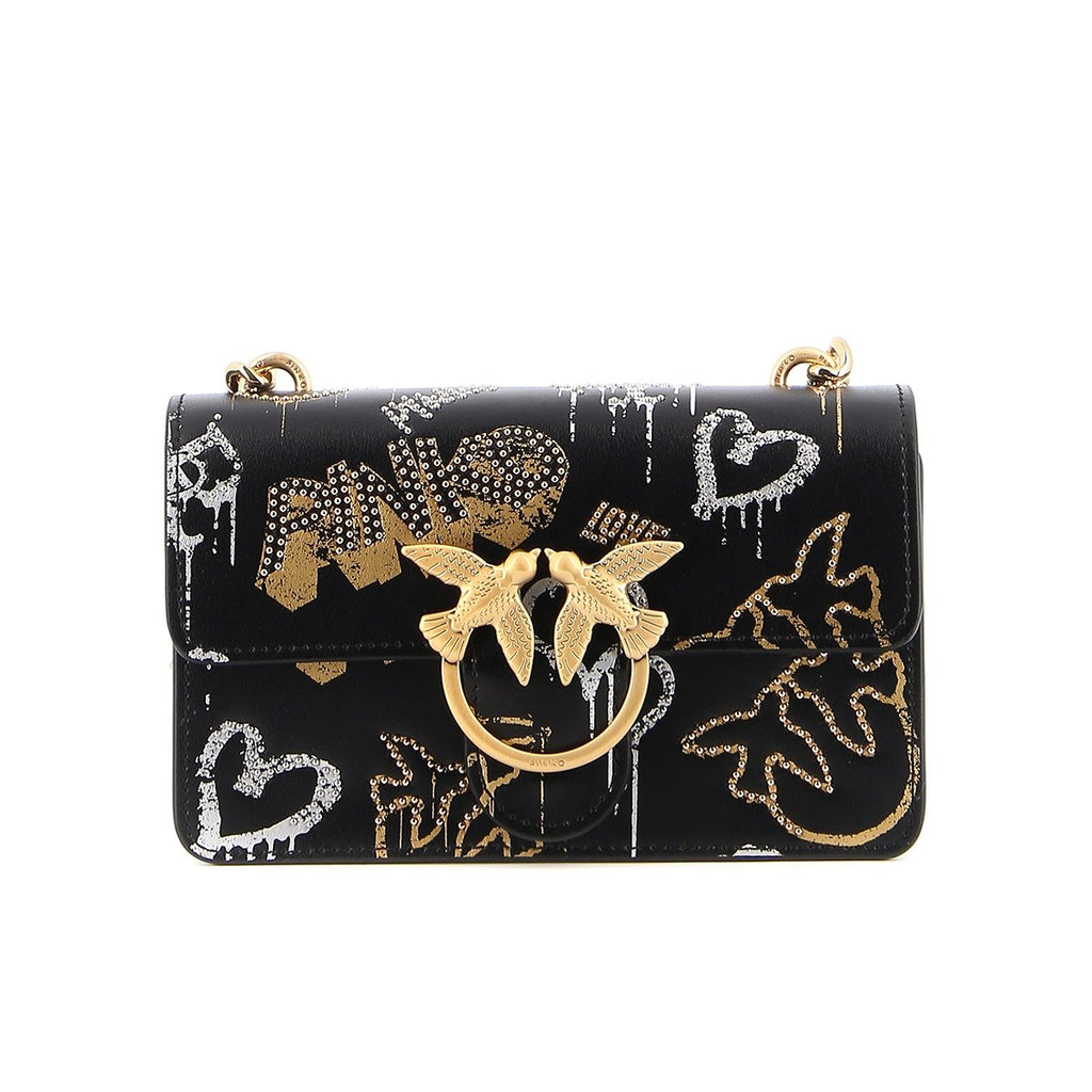 Pinko Mirror Large Graffiti Chain Bag