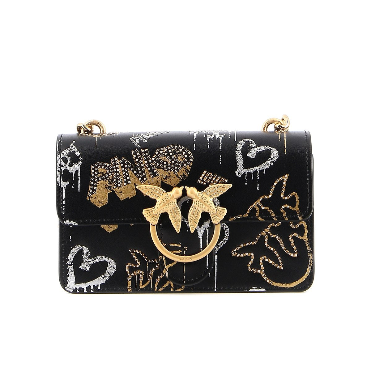 Pinko Mirror Large Graffiti Chain Bag