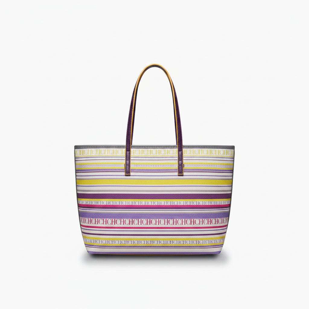 CH Signature Striped Multicolored Tote Bag