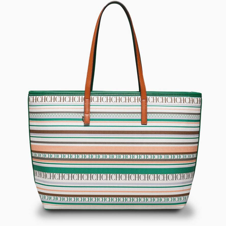 CH Signature Striped Multicolored Tote Bag