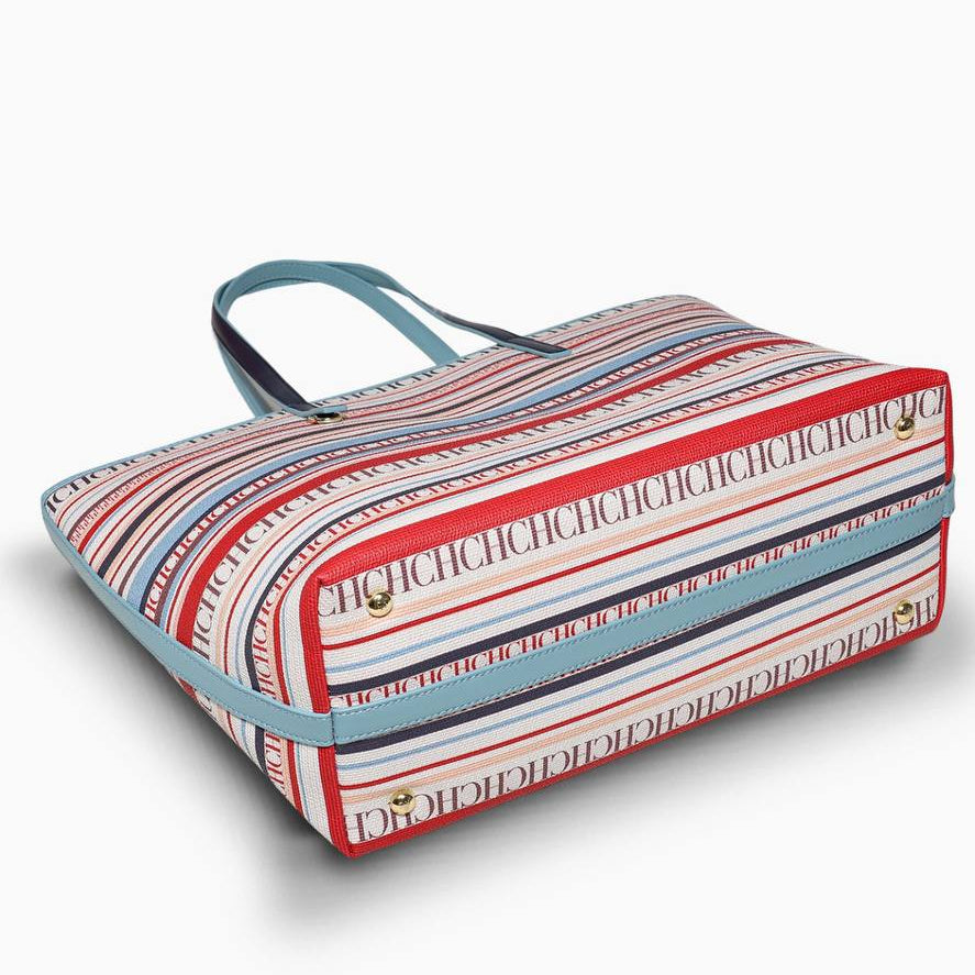 CH Signature Striped Multicolored Tote Bag