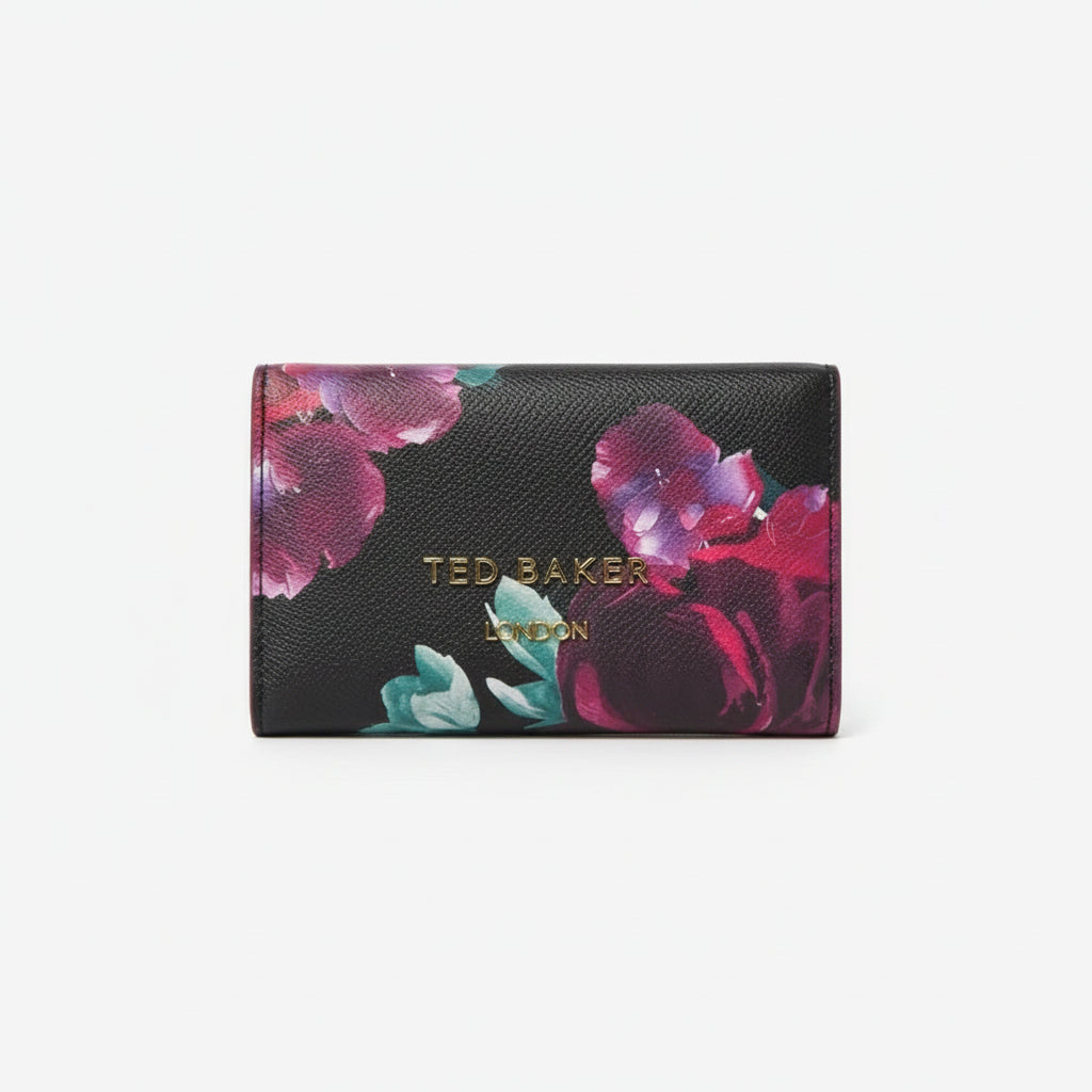 Ted Baker Floral Mirror Wallet in Black