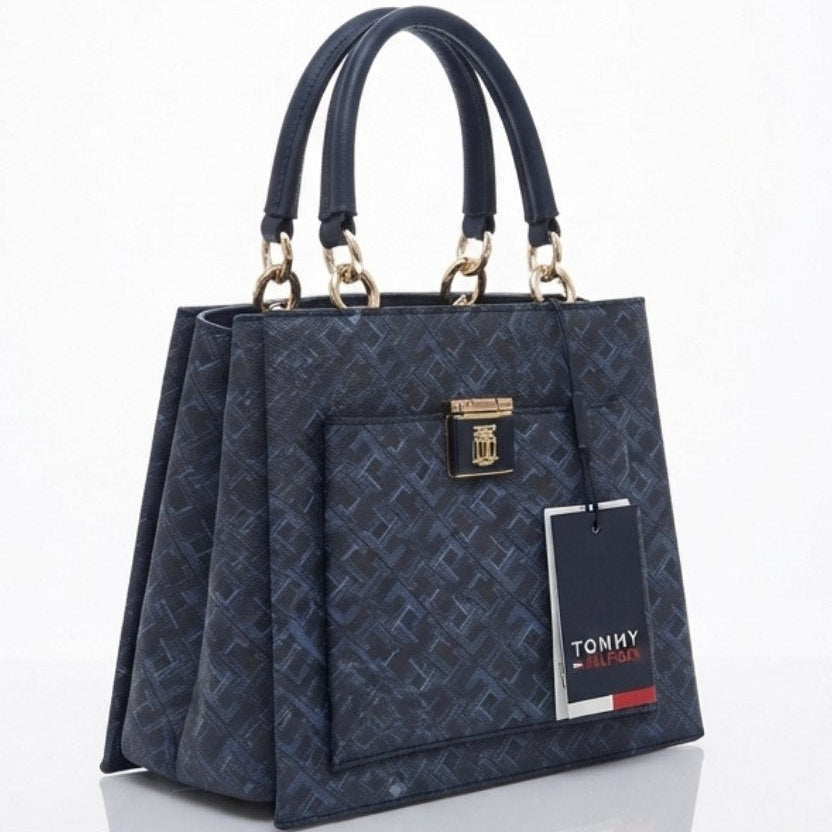 Tommy Hilfiger Signature Monogram Structured Handbag