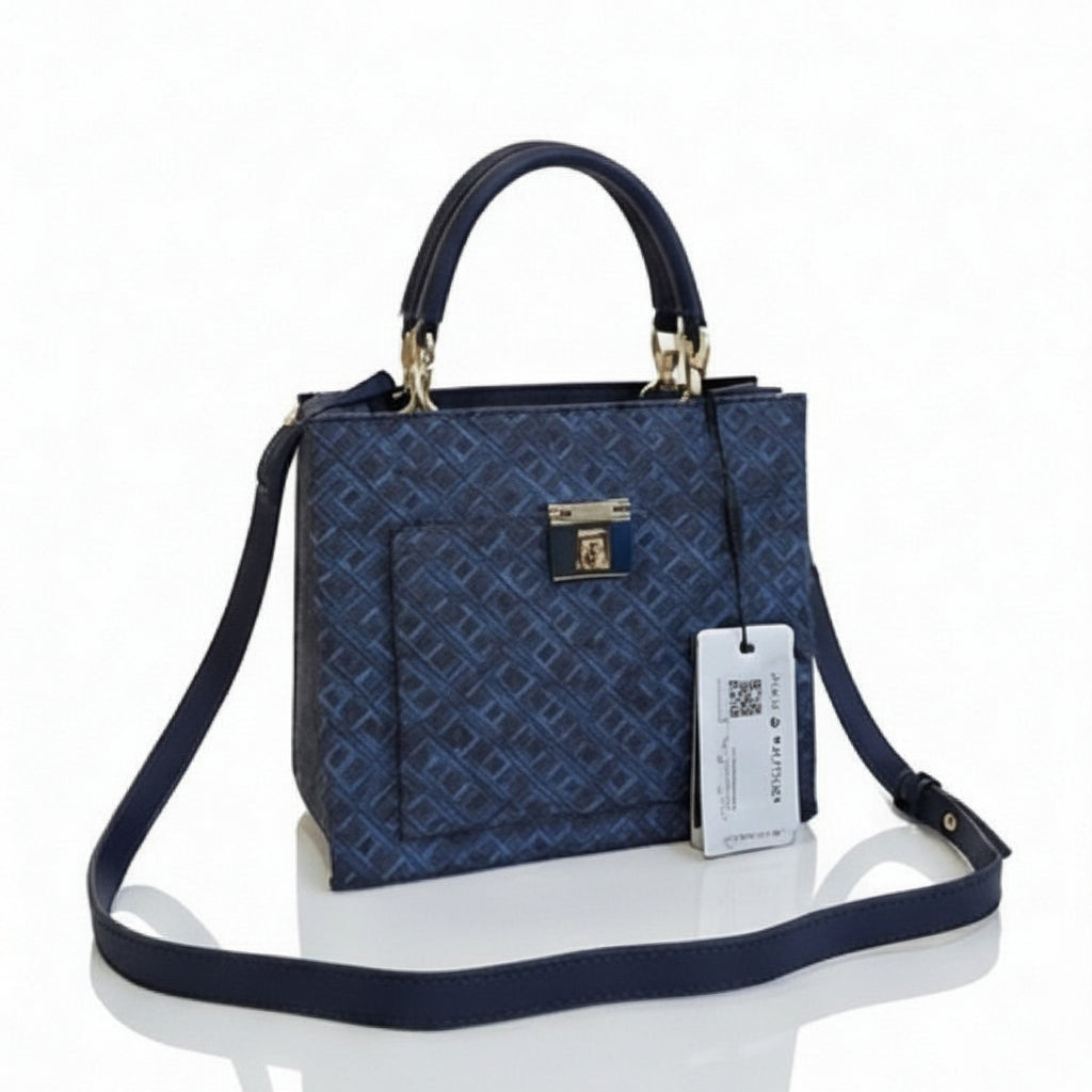Tommy Hilfiger Signature Monogram Structured Handbag