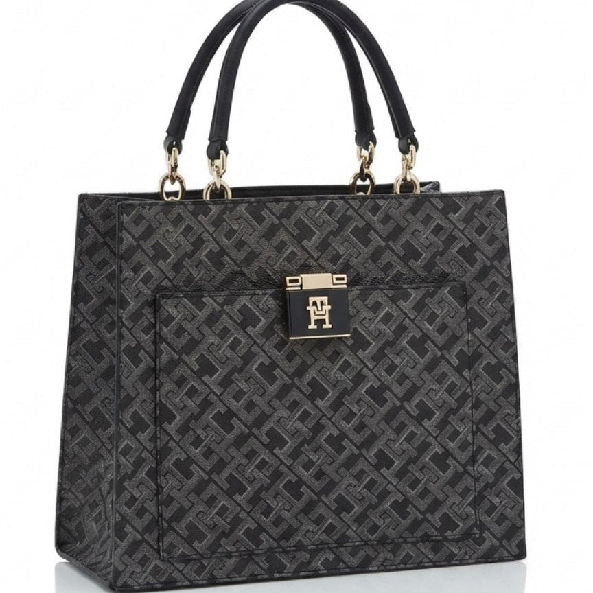 Tommy Hilfiger Signature Monogram Structured Handbag
