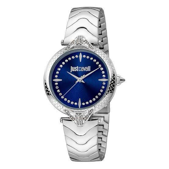 Just Cavalli Emerald Green Crystal Dial Stainless Steel Watch