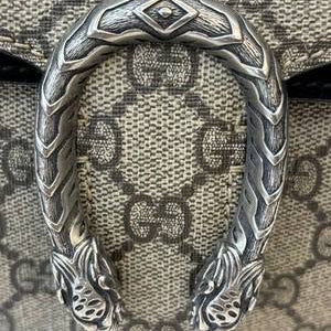 Gucci Dionysus GG Supreme Canvas Shoulder Bag with Tiger Closure