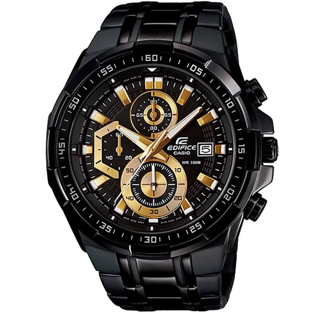 Casio Edifice Blue and Gold Stainless Steel Chronograph Watch
