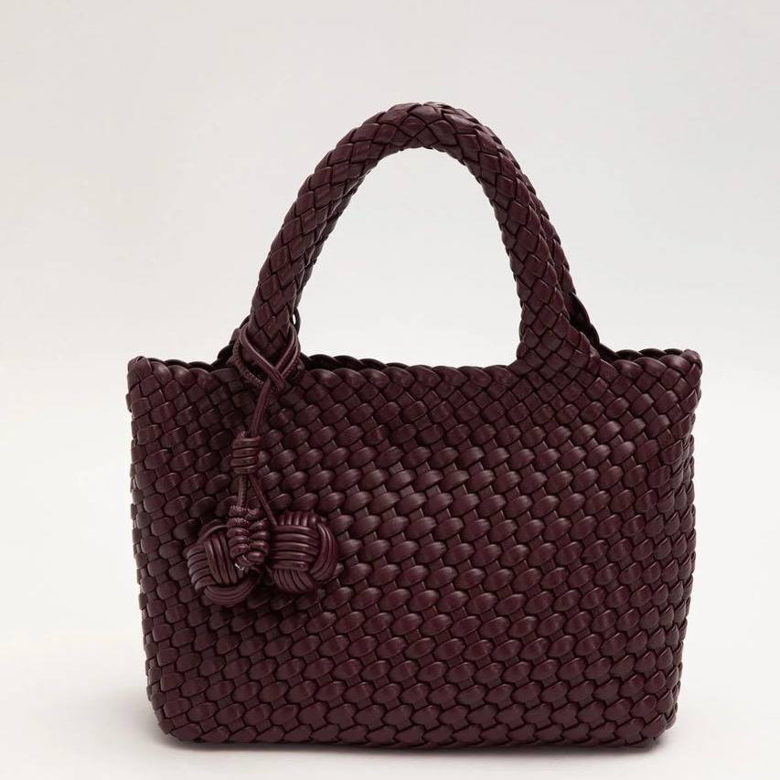 Artisan Woven Knot Detail Handbag with Pouch