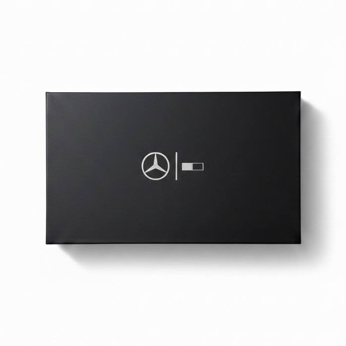 Mercedes-Benz Black Clutch Bag with Box 💼🖤🎁