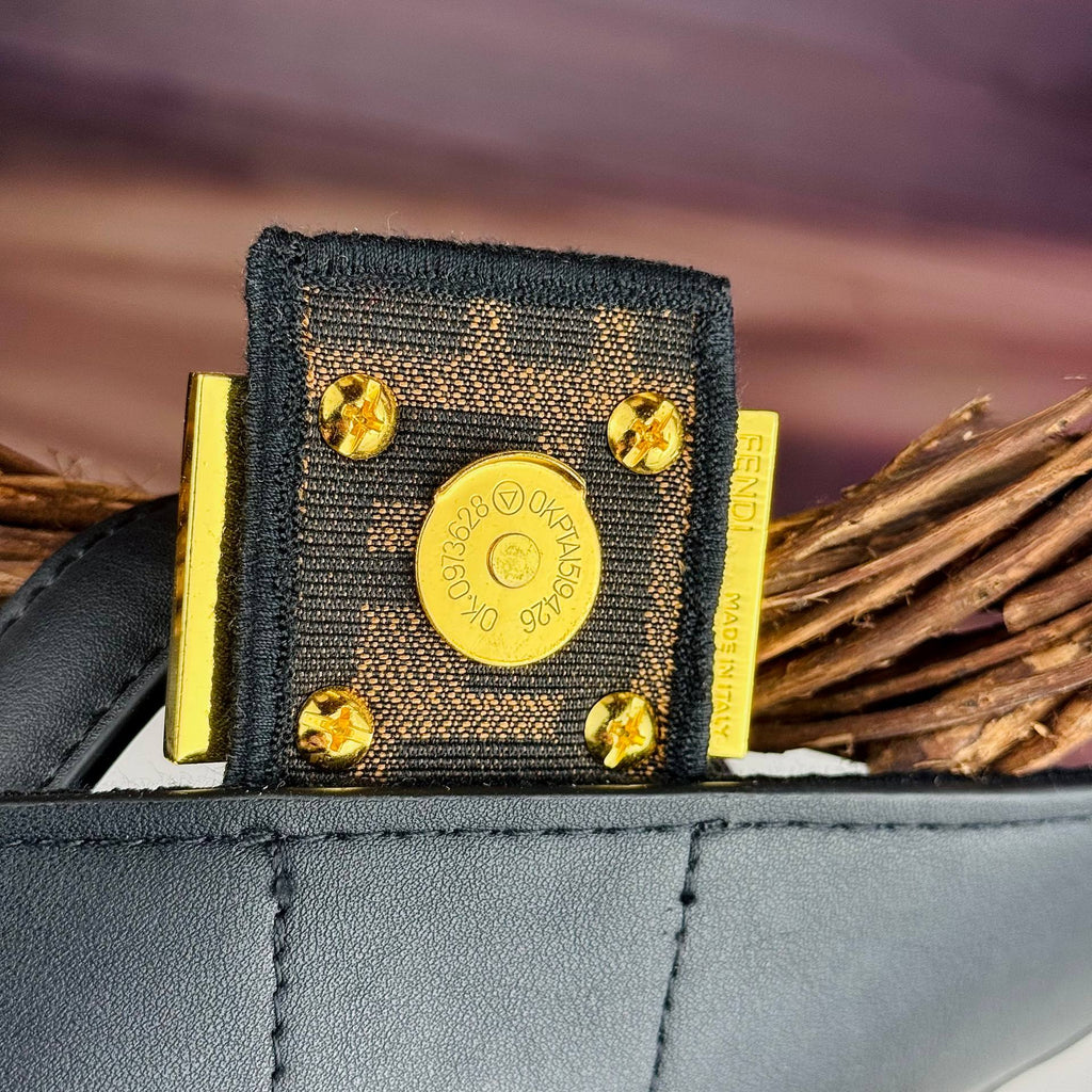 Fendi Zucca Monogram Baguette Bag with Gold Hardware 👜✨🤎