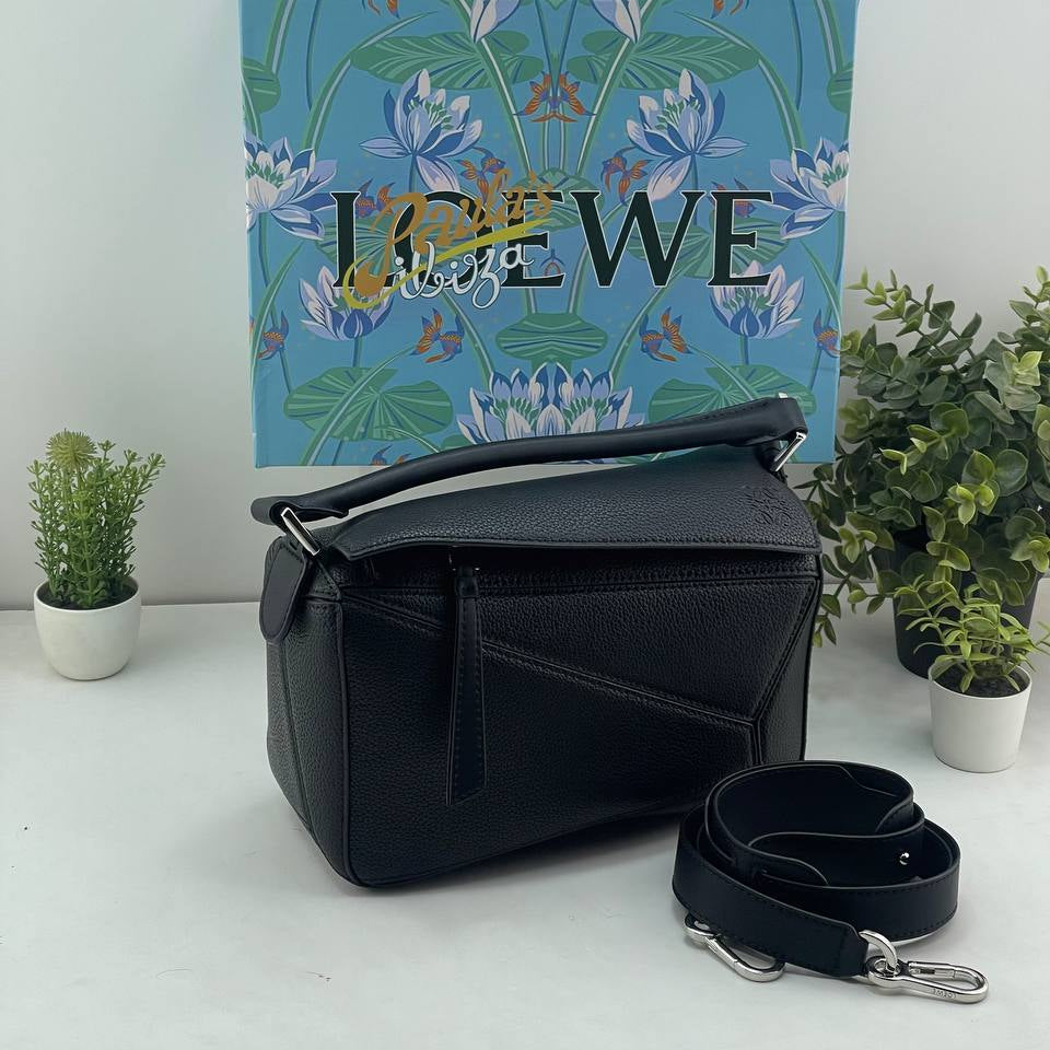 Loewe Puzzle Bag in Classic Black Leather 👜✨📐