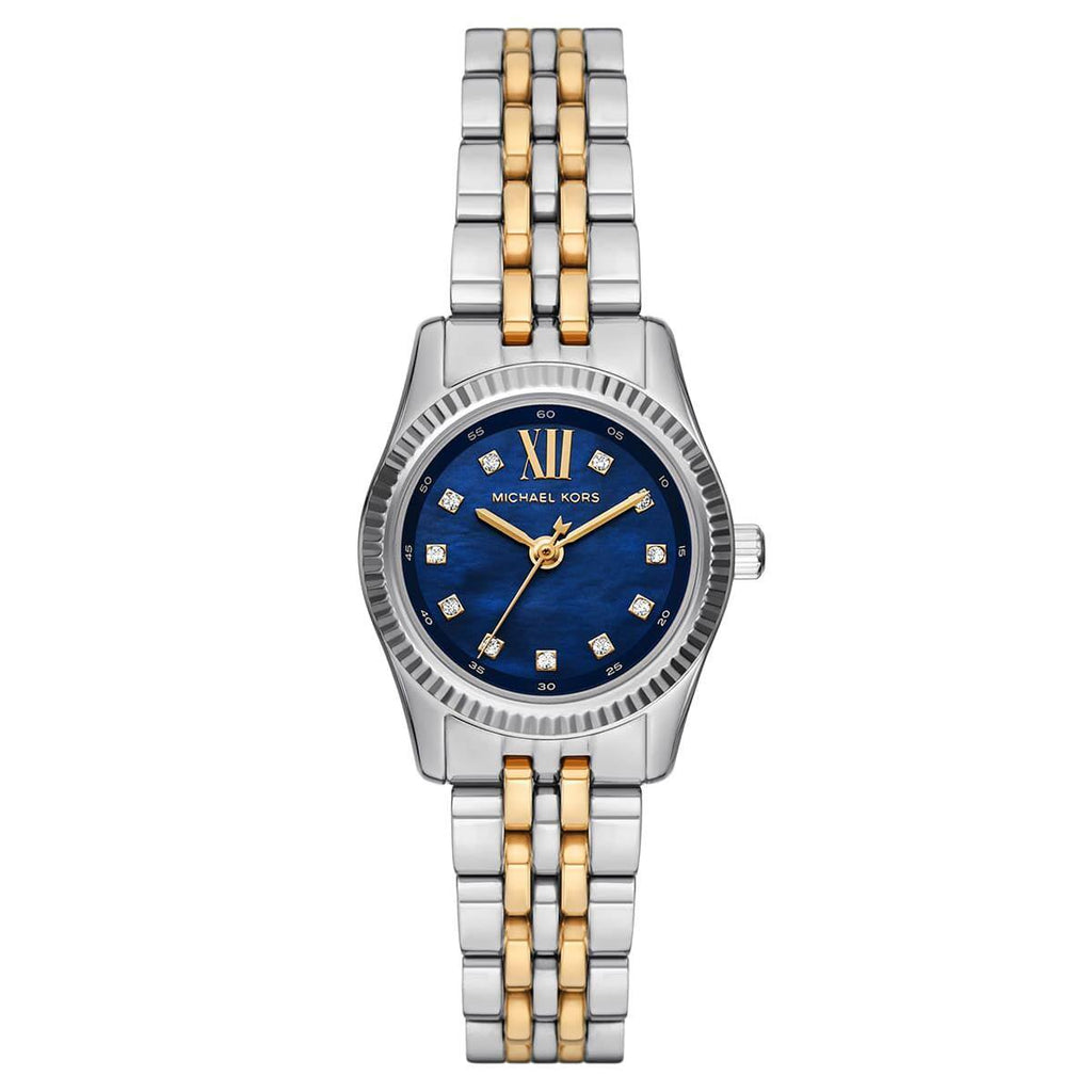 Michael Kors Women's Watch: Silver, Gold & Blue ⌚✨🔵