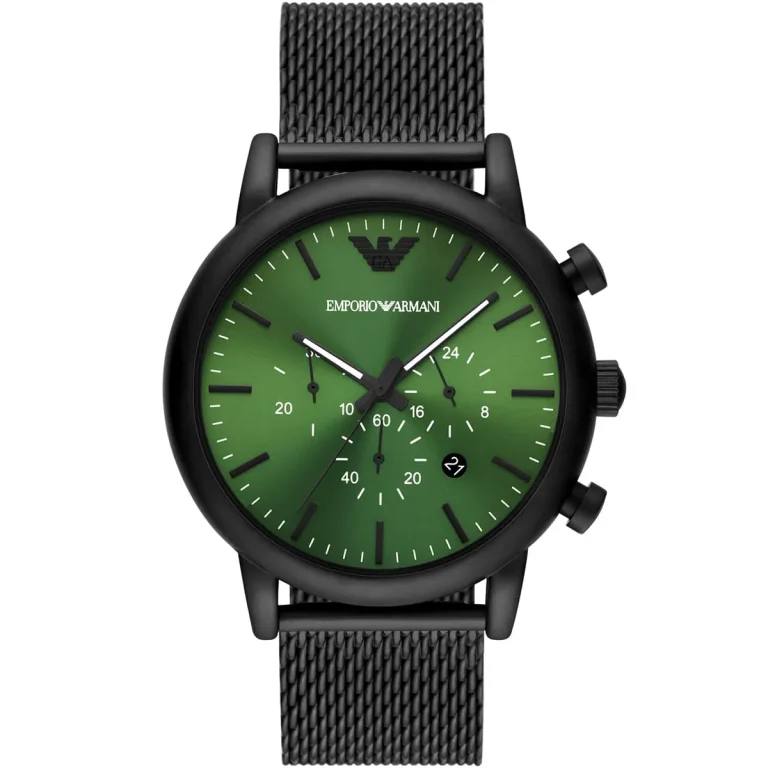 Black & Green Men's Timepiece ⌚🖤🌿