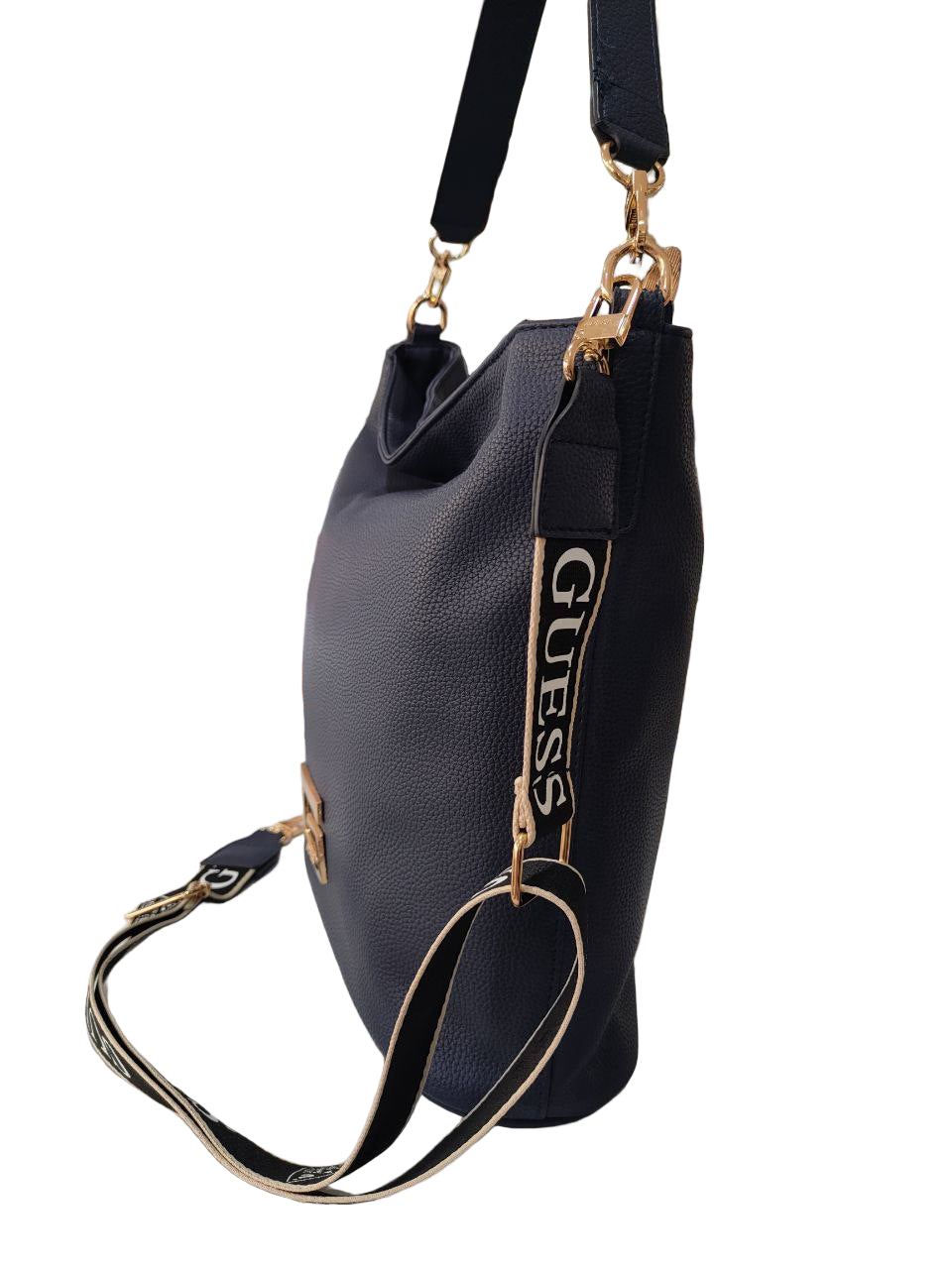 💙 GUESS Hobo Shoulder Bag with Logo Web Strap ✨