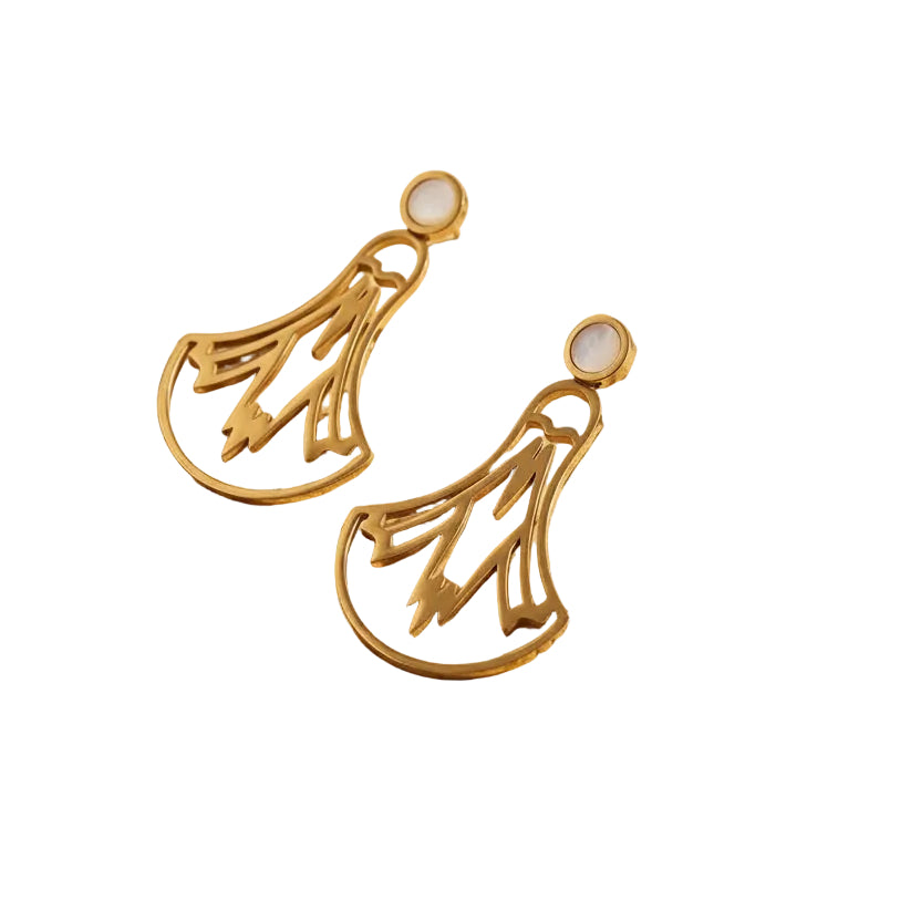 Ancient Elegance Lotus Drop Earrings ✨🪷🏛️
