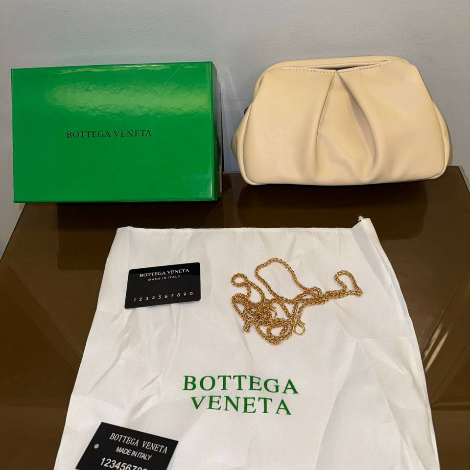 Bottega Veneta Pouch Bag with Gold Chain Strap 👜✨🇮🇹