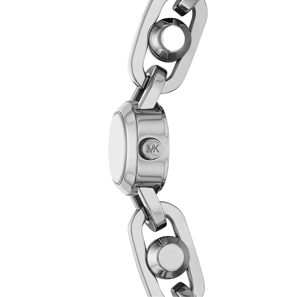 Michael Kors Women's Mini Silver-Tone Chain Link Bracelet Watch ⛓️🤍✨