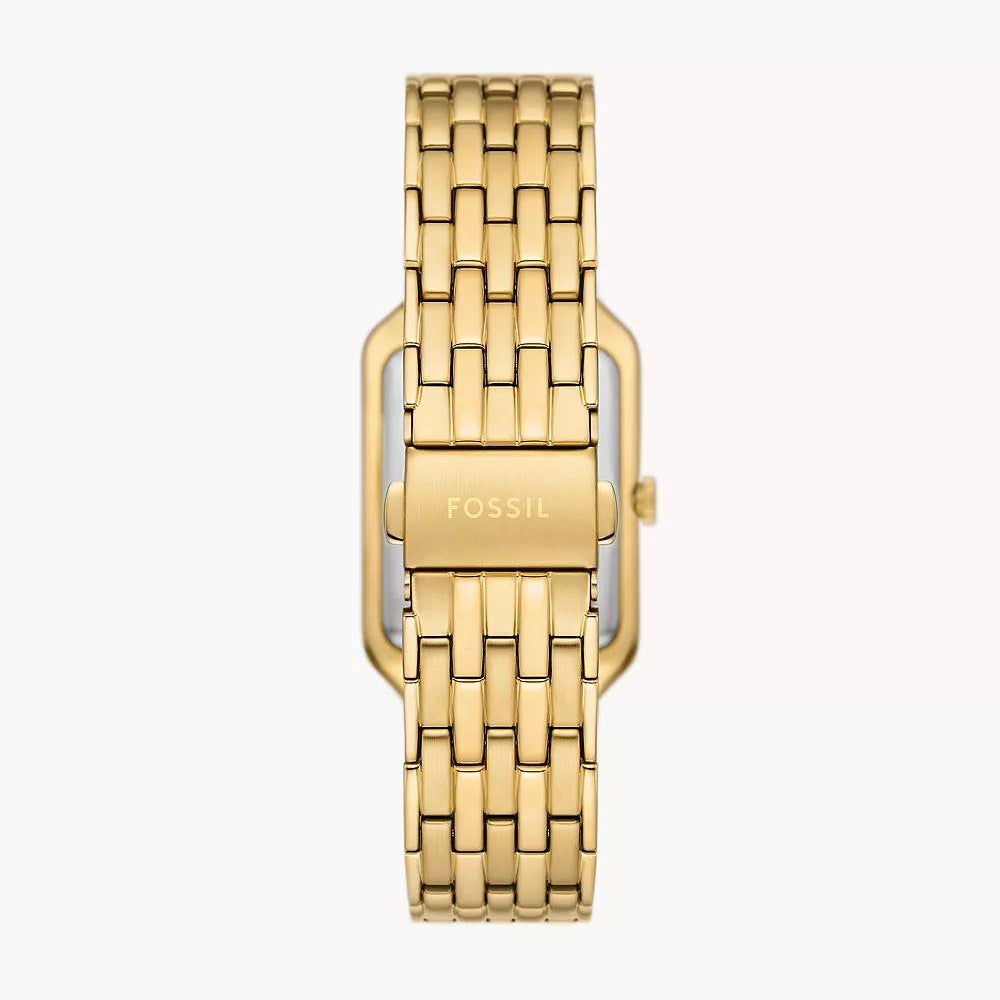 Fossil Women's Rectangular Gold-Tone Watch with Green Malachite Dial 💚⚜️💛
