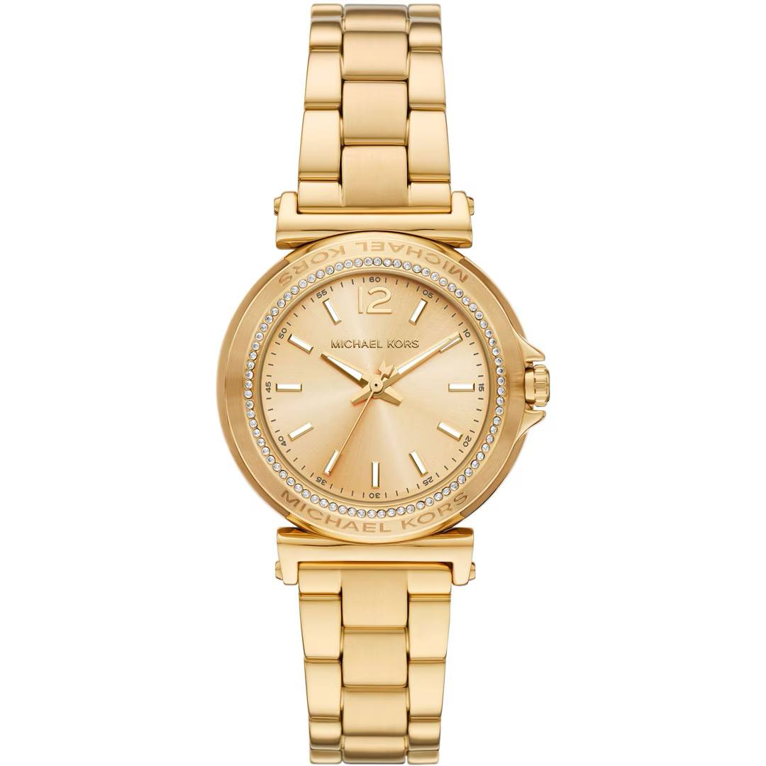 Michael Kors Women's Gold-Tone Pave Bezel Watch ✨💛⌚