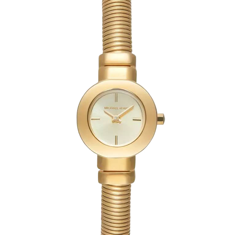 Michael Kors Women's Mini Gold-Tone Bangle Watch with Flexible Strap 💛⌚💫